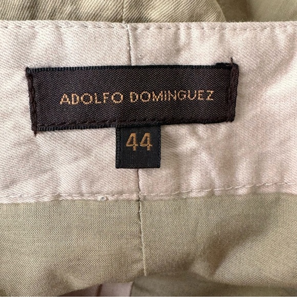 Adolfo Dominguez Tan Full Zip Pencil Skirt Size 10 100% Cotton Front Pockets - Picture 8 of 10